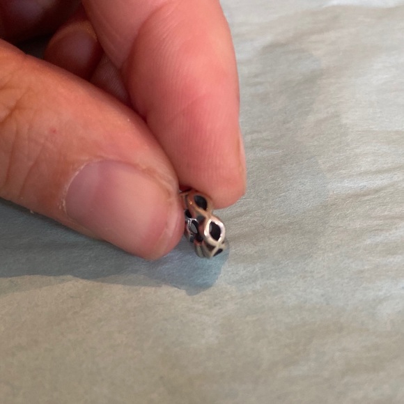Retired Pandora Open Sky Infinity Mini Spacer Silver Charm - Picture 5 of 11